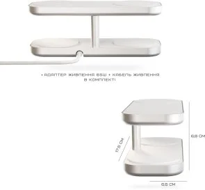 Фото: Бездротова зарядна станція Zens Quattro Pro 4 White (ZEQC01W/00) № 4 | KTC