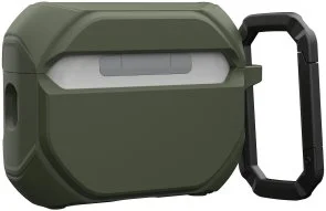 Фото: Чохол UAG for Airpods Pro 3nd Gen 2025 - Monarch with Built-in Phone Stand Olive Drab/Silver (104131117233) № 15 | KTC