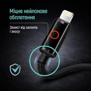Фото: Кабель ColorWay 30W Type-C / Lightning 1m Black (CW-CBPDCL103-BK) № 8 | KTC