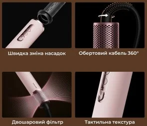 Фото: Мультистайлер Dreame AirStyle Pro HI 8in1 Pink (AMS01A) № 6 | KTC