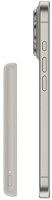 Батарея універсальна Belkin BoostCharge Slim 5000mAh 15W Qi2 7.5W Sand (BPD020HQSA)