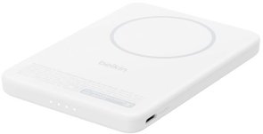 Батарея універсальна Belkin BoostCharge Slim 5000mAh 20W Qi2 15W with Kickstand White (BPD011HQWH)