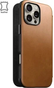 Фото: Чохол Nomad for Apple iPhone 16 Pro - Modern Leather Folio English Tan (NM01678885) № 5 | KTC