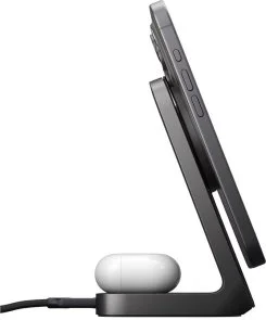 Фото: Бездротова зарядна станція Nomad Stand One Qi2 25W 2in1 Carbide (NM014520858) № 7 | KTC