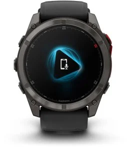 Фото: Смарт годинник Garmin fenix 8 - 51mm MicroLED Sapphire Carbon Gray DLC Titanium with Black/Pebble Gray Silicone Band (010-03380-05) № 6 | KTC