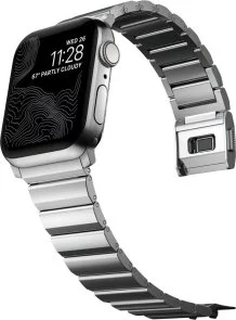 Фото: Ремінець Nomad for Apple Watch 46/49mm - Steel Silver Hardware Silver (NM1A4HSXS0) № 4 | KTC