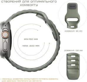 Фото: Ремінець Nomad for Apple Watch 46mm/49mm - Sport Band Coastal Rock (NM01112785) № 6 | KTC