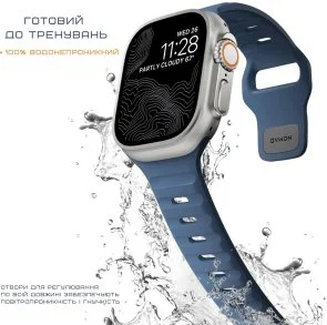 Фото: Ремінець Nomad for Apple Watch 46mm/49mm - Sport Band Naval Blue (NM014919858) № 6 | KTC