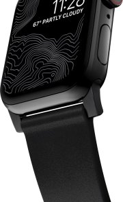 Ремінець Nomad for Apple Watch 46/49mm - Modern Leather Black Hardware Black (NM01198185)