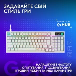 Фото: Клавіатура Logitech G316 X 98 Tactile ENG/UKR USB White (920-014231) № 9 | KTC