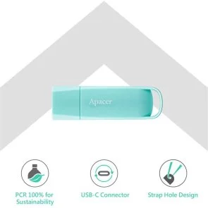 Фото: Флешка USB Apacer AH270 Eco 128GB Jelly Mint (AP128GAH270ECO-1) № 4 | KTC