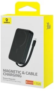 Фото: Батарея універсальна Baseus Magnetic Mini 30W 10000mAh Black (P1002210B113-00) № 7 | KTC