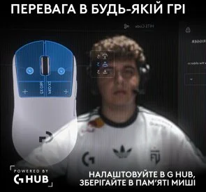 Фото: Миша Logitech G PRO X2 Superstrike Lightspeed Wireless White (910-007776) № 10 | KTC
