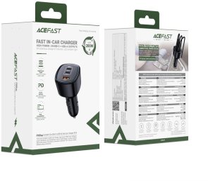 Автомобільний зарядний пристрій Acefast B18 200W Black (6974316285953)
