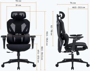 Фото: Крісло GamePro EDGE Black (GC820MB) № 11 | KTC