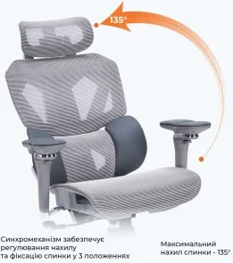 Фото: Крісло GamePro EDGE Grey (GC820MG) № 4 | KTC