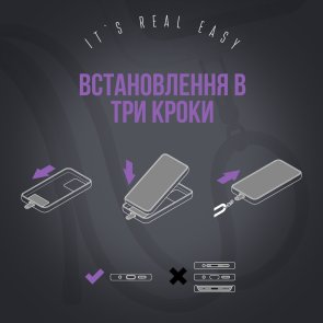 Ремінець для смартфону ArmorStandart Rope Black Amethyst with Clear Holder (ARM91364)
