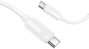 Фото: Кабель BOROFONE BX123 Leya 60W Type-C / Type-C 1m White (6941991124242) № 2 | KTC