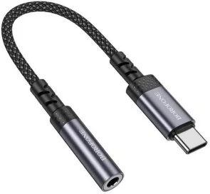 Фото: Перехідник BOROFONE BV24 Graceful Type-C / Jack 3.5mm Metal Grey (6941991118999) № 5 | KTC