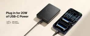 Батарея універсальна Belkin BoostCharge Slim Magnetic 10000mAh 20W Qi2 7.5W Black (BPD015HQBK)