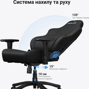 Фото: Крісло Anda Seat Phantom 4 L Gray Fabric (AD18YSD-72-G-F-G01) № 16 | KTC