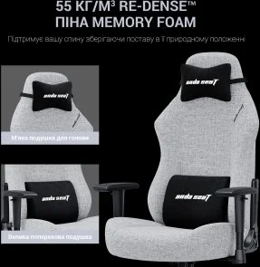 Фото: Крісло Anda Seat Luna Size L Ivory Fabric (AD18-44-I-F) № 16 | KTC