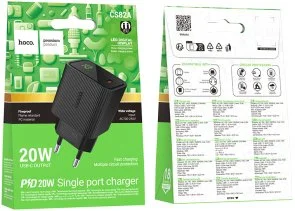 Фото: Зарядний пристрій Hoco CS82A Excellent with digital display PD 20W Black (6942007664493) № 7 | KTC
