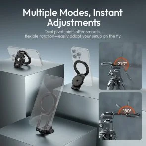 Фото: Універсальний тримач Ulanzi MA50 Uka Magnetic Phone Holder Black (M039) № 14 | KTC