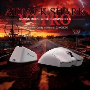 Фото: Миша Attack Shark V3 Pro Ultra-Light WL/BT/USB White (V3PROW_AS) № 3 | KTC