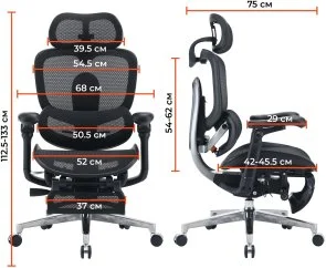 Фото: Крісло SIHOO C500 V2 with footrest Black (C500-V2-B101-JT) № 20 | KTC