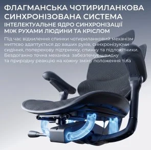 Фото: Крісло SIHOO C500 V2 with footrest Black (C500-V2-B101-JT) № 8 | KTC