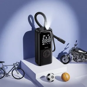 Фото: Компресор Hoco ZP18 Enlighten Portable Smart Air Pump Black (6942007673303) № 5 | KTC