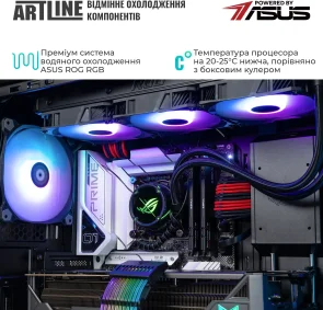 Фото: Персональний комп'ютер ARTLINE Overlord STRIX Windows 11 Pro (STRIXv179Win) - AMD Ryzen 7 7800X3D / 64 ГБ DDR5 / PCI-E SSD, SATA 3 SSD 2 ТБ + 2 ТБ / Nvidia / GeForce RTX 5080, 16 ГБ / AMD X670 / 1000 Вт № 5 | KTC