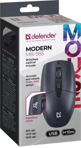 Фото: Миша Defender Modern MB-985 Wireless Black (52985) № 7 | KTC