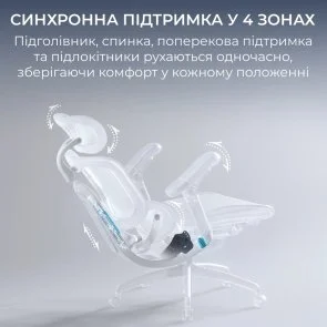 Фото: Крісло SIHOO C300 Lite V2 White (C300-LITE-V2-B102) № 9 | KTC