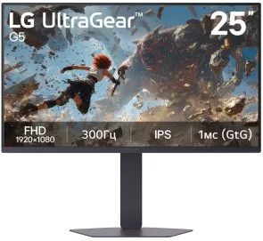 Фото: Монітор LG UltraGear G5 25G550B-B Black - 24.5" IPS / 1920×1080 / 300 Гц / AMD FreeSync Premium, Nvidia G-Sync Compatible, Adaptive Sync / Pivot / HAS № 2 | KTC