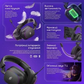 Фото: Гарнітура Proove Gaming Starlight APP Black/Purple (WHSR00020016) № 12 | KTC