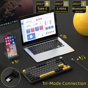 Фото: Клавіатура Attack Shark X85 Pro ENG/UKR WL/BT/USB Star Black (X85PROSB_AS) № 8 | KTC