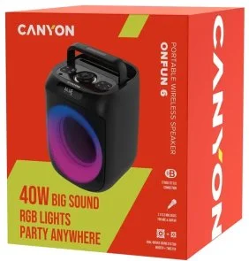 Фото: Акустика для вечірок Canyon OnFun 6 Bluetooth Black (CNE-PBSP6) № 10 | KTC