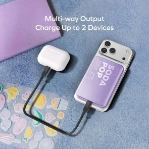 Фото: Батарея універсальна Momax 1-Power Pass 5000mAh 20W / Qi 15W Silver (IP165S) № 11 | KTC