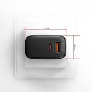 Фото: Зарядний пристрій Axagon ACU-PQ45 PD QC3.0 GaN 45W Black № 9 | KTC