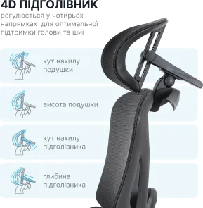 Фото: Крісло OfficePro Onix OC975B Black № 12 | KTC