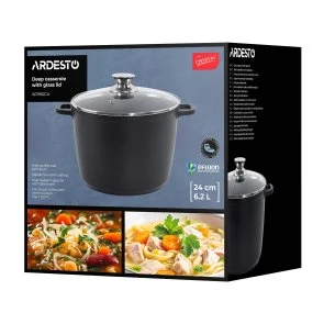Фото: Каструля Ardesto Gemini Lazio 6.2L Black (AR1962CA) № 10 | KTC