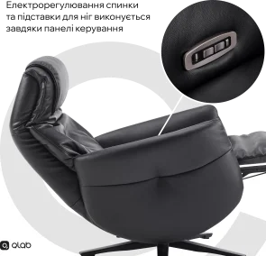 Фото: Крісло Qlab RC268B Black № 12 | KTC