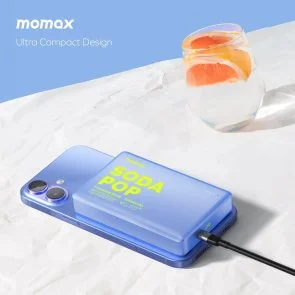 Фото: Батарея універсальна Momax 1-Power Pass 10000mAh 20W / Qi2 15W Blue (IP137AB) № 4 | KTC