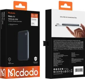 Фото: Батарея універсальна McDoDo MC-2931 MetaAir 5000mAh 20W Black № 6 | KTC