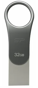 Фото: Флешка USB Silicon Power Mobile C80 32GB Silver (SP032GBUC3C80V1S) № 2 | KTC