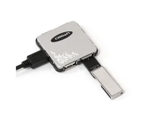 Фото: USB-хаб Crown CMH-B07 сріблястий № 2 | KTC