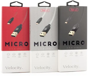 Фото: Кабель USB Recci RCM-N120 Velocity AM / Micro USB 1.2м cрібний № 3 | KTC
