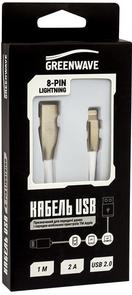 Кабель USB GREENWAVE DC-IP-102ZR AM / Lightning 1 м білий